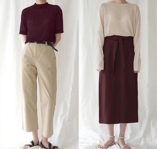 白杏色衣服搭配
