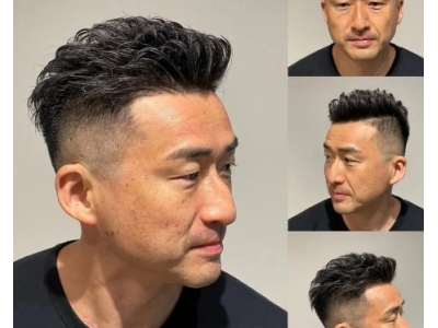 流行中年男士烫发图片(中年男性烫发发型)